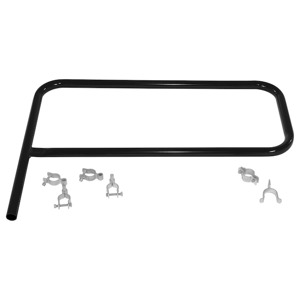 BLACK PIPE SAFETY RAILING GATE-P SHAPED 48X36